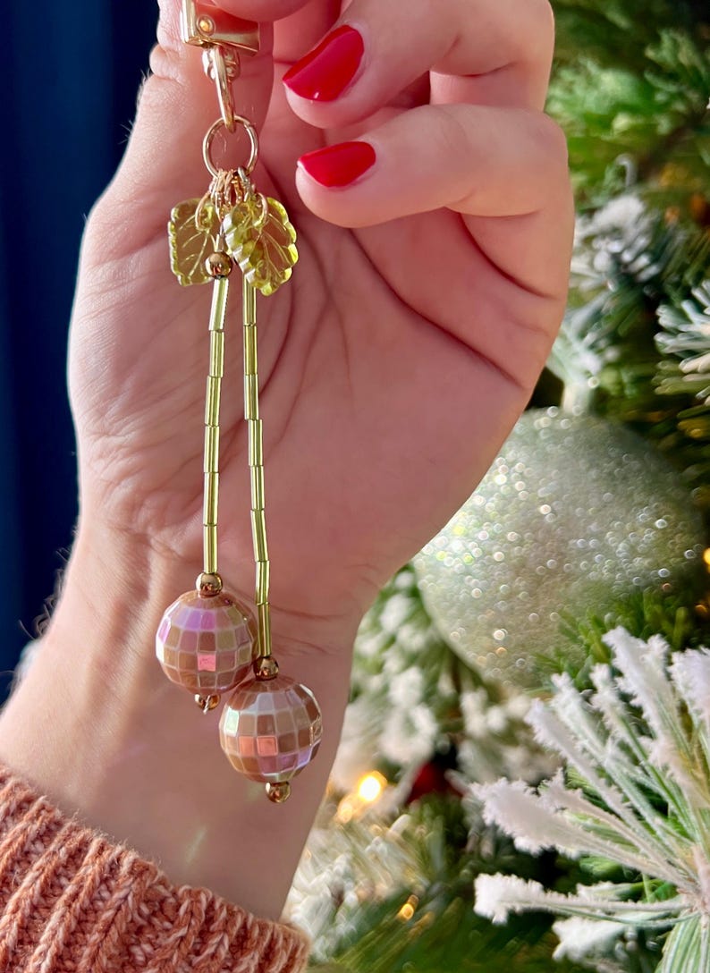 Custom Disco Cherries | Durable Fine Jewelry | Bag Charm | Fruit Charm bild 2