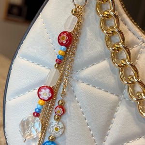 Llavero personalizado con cuentas hecho a pedido para bolso, mochila y más. imagen 3
