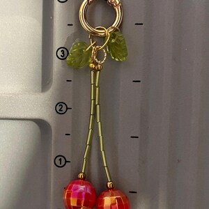 Custom Disco Cherries | Durable Fine Jewelry | Bag Charm | Fruit Charm bild 3