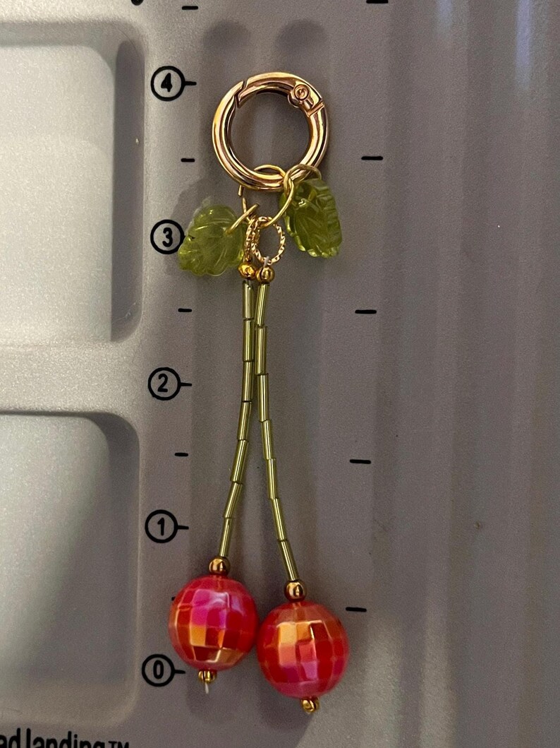 Custom Disco Cherries | Durable Fine Jewelry | Bag Charm | Fruit Charm bild 3
