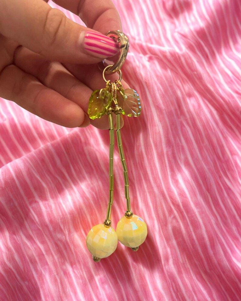 Custom Disco Cherries | Durable Fine Jewelry | Bag Charm | Fruit Charm bild 6