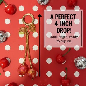 Custom Disco Cherries | Durable Fine Jewelry | Bag Charm | Fruit Charm bild 7