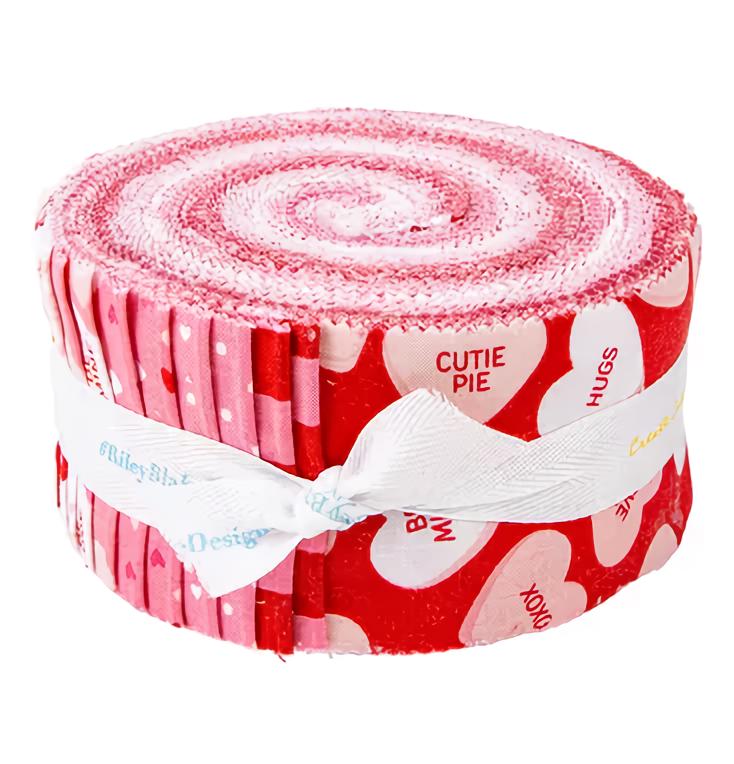 Roll It Riley Riley Blake Sweetheart - 40 Strip Rolie Polie 2 1/2 Inch Jelly Roll - Etsy