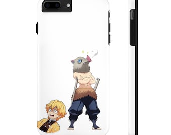 Demon Slayer, Inosuke and Zenitsu, Anime Tough Phone Cases, Character Phone Cover, Cute Phone Accessories,, Durable Phone Protection