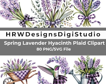 Lavender Wedding Clipart PNG, Purple Floral Wedding Graphics, Rustic Spring Wedding Flowers, Bridal Shower DIY Clipart Bundle