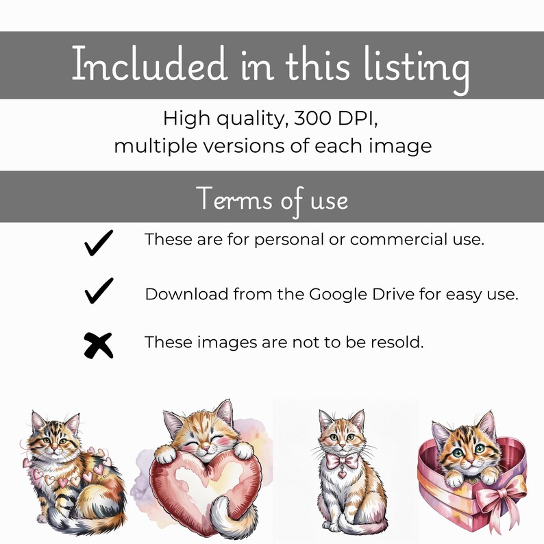 Cute Cat Clipart Bundle, Cat PNG Graphics, Kitten Illustration Set ...