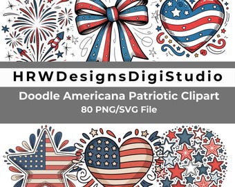 4th of July Party Clipart PNG SVG, Patriotic Summer Graphics Bundle, Memorial Day Decor Files, BBQ Party Designs, Cricut Sublimation png