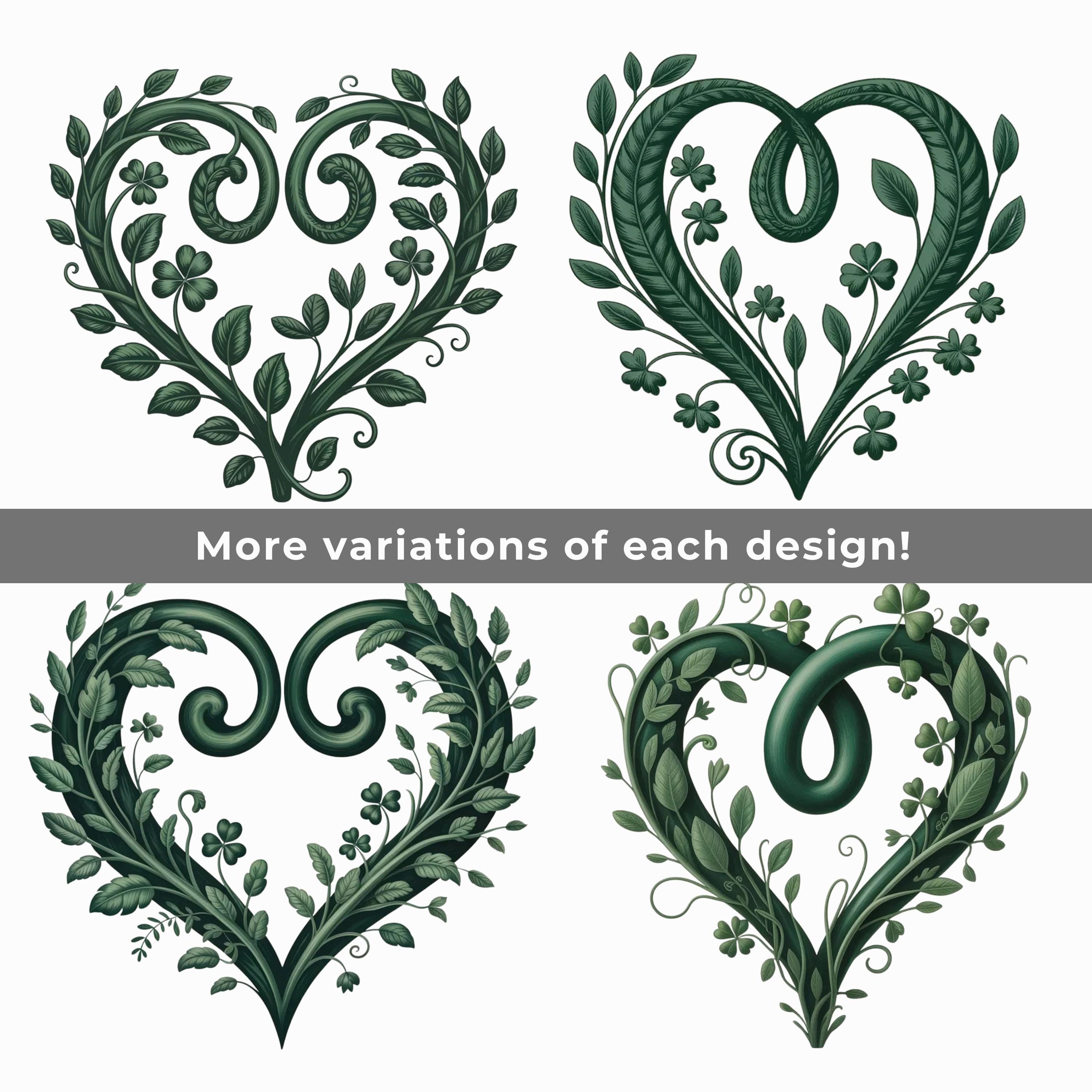 Irish Monogram R Celtic Wedding Alphabet PNG SVG Bundle, Shamrock Vine Monogram Letters ...