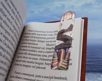 Whimsical Spiral Library Bookmark | Book Lover Metal Bookmark