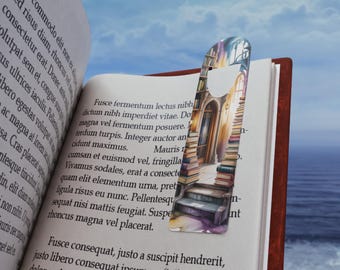 Enchanted Library Staircase Bookmark | Fantasy Bookish Metal Bookmark