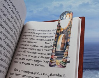 Enchanted Library Doorway Bookmark | Metal Bookmarker, Fantasy Booklover Accessory