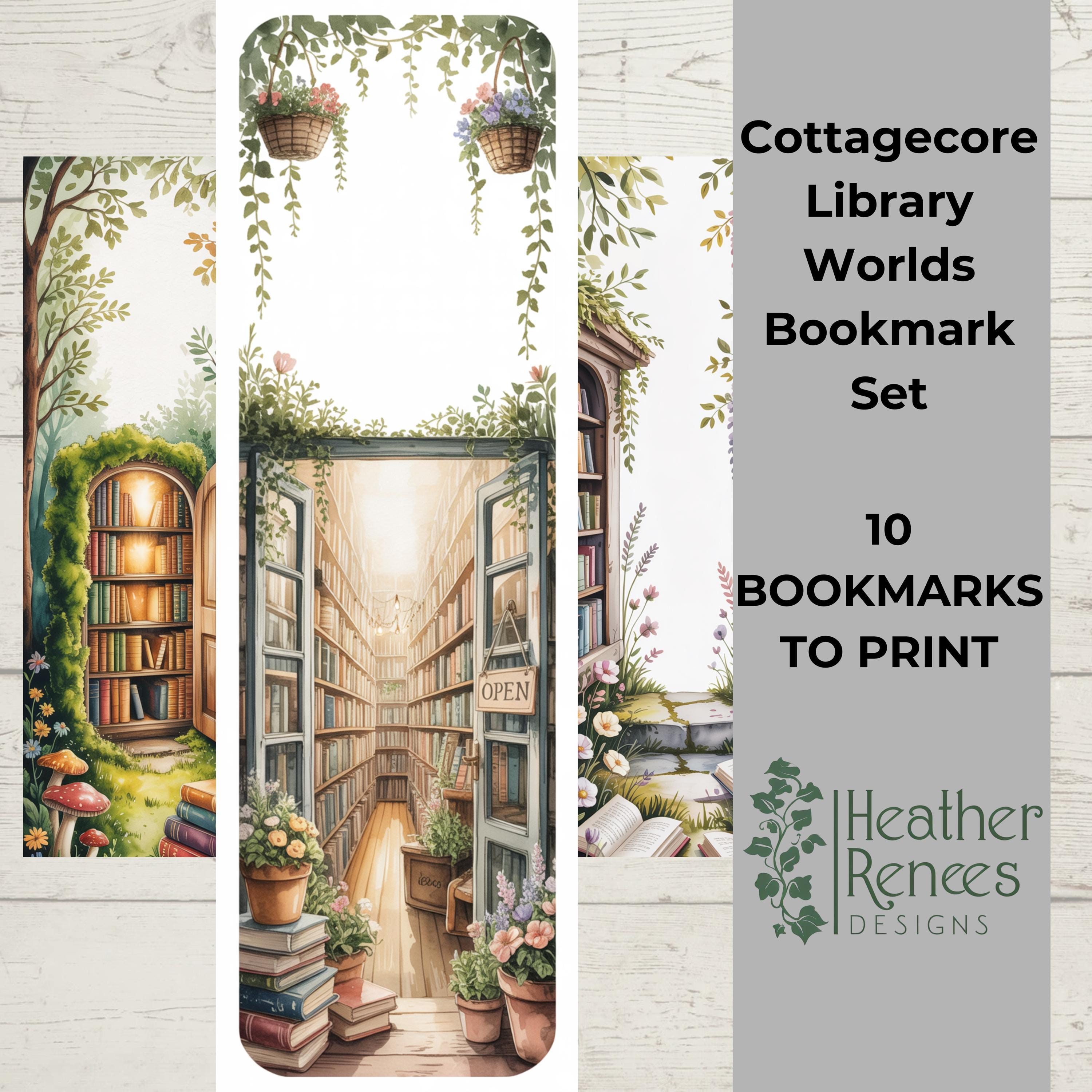 Book Club Bookmark Set Printable, Fantasy Library Bookmark Bundle ...