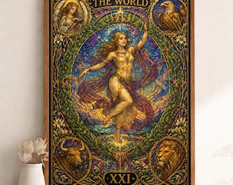 The Devil Tarot Card, Ornate Esoteric Mystery Art, 300/500/1000 Piece Wood Puzzles Gift for Adults Kids