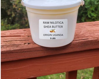 5 lbs Unrefined Nilotica Shea Butter, East African Shea butter, Organic wholesale shea butter for skincare formulations