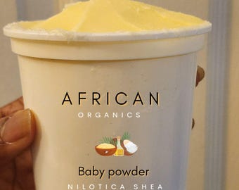 Baby Powder Scented Nilotica Shea Butter, East African Dry Skin Moisturizer