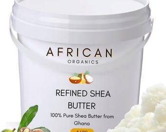5 lb Shea Butter, Refined Shea Butter – White, Cold pressed 100% pure Ghanaian Shea Butter, Unscented, Bulk Wholesale, Fresh batch