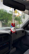 Spider Snoop Crochet Car Hanging Charm, Handmade Amigurumi Car Mirror Decor, Gift for Marvel Fans, Kawaii Car Accessory