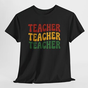 Retro Stacked Teacher Shirt | Vintage Inspired School Staff Tee