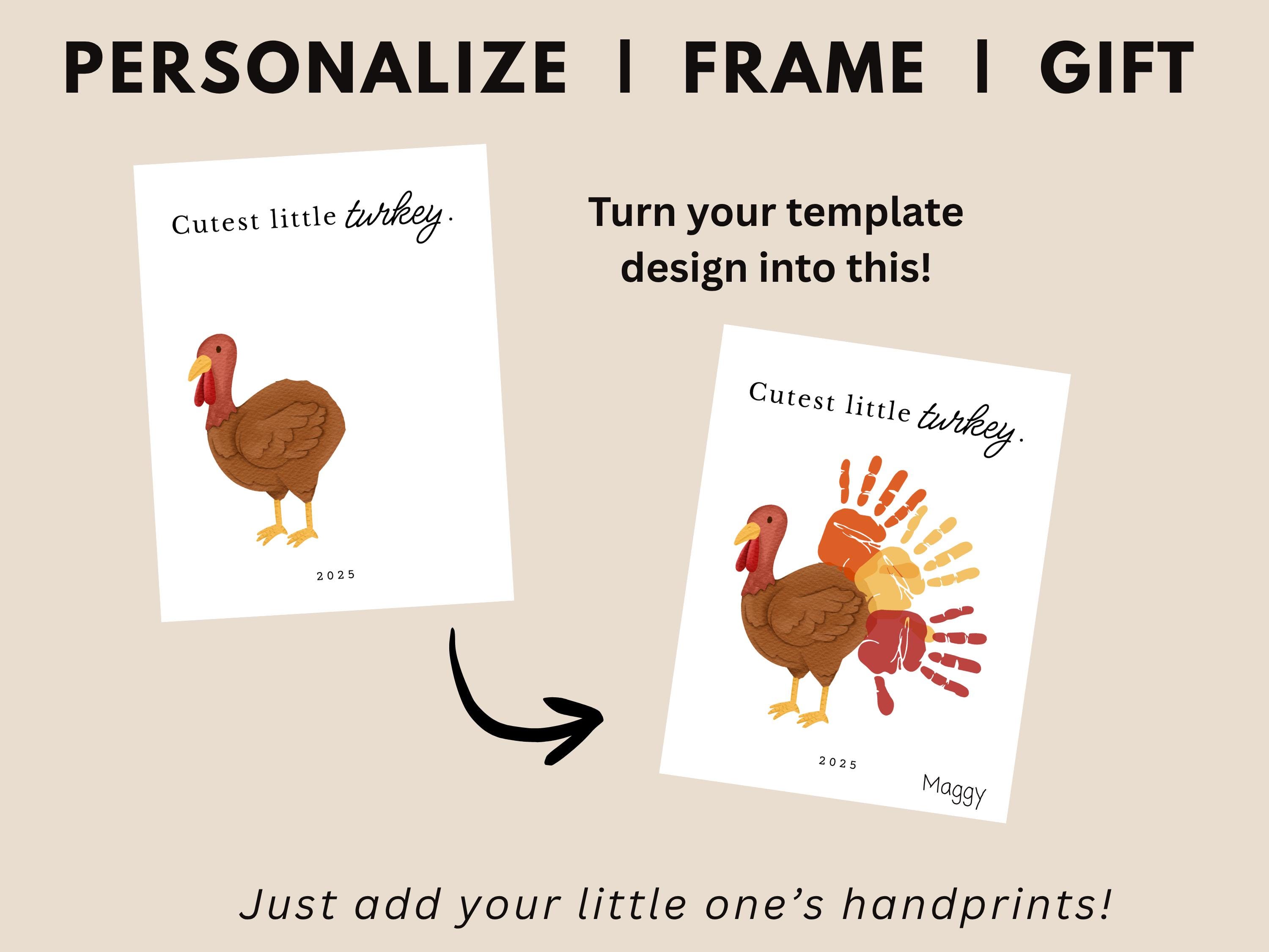 Cutest Little Turkey Handprint Craft | Thanksgiving Keepsake Printable ...