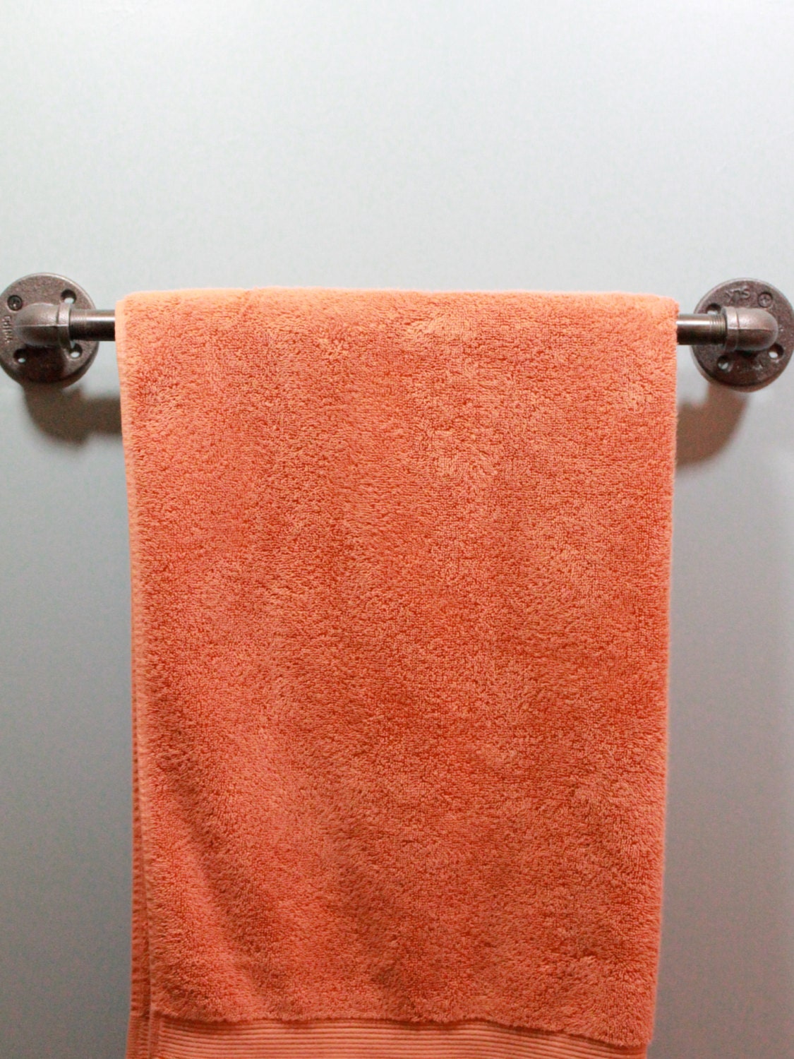 Industrial Iron or galvanized pipe Bath Towel holder Etsy