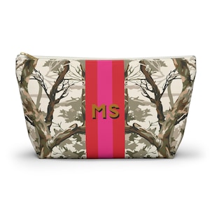 Monogrammiert Baum Camo Mahjong Tile Tasche: Jägerin