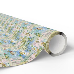 Watercolor Duck Pond Wrapping Paper, 3 Sizes, Satin or Matte Finish, Game Hunting image 3