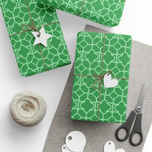 Green Watercolor Bamboo Pattern Wrapping Paper, 3 Sizes, Satin or Matte Finish image 15