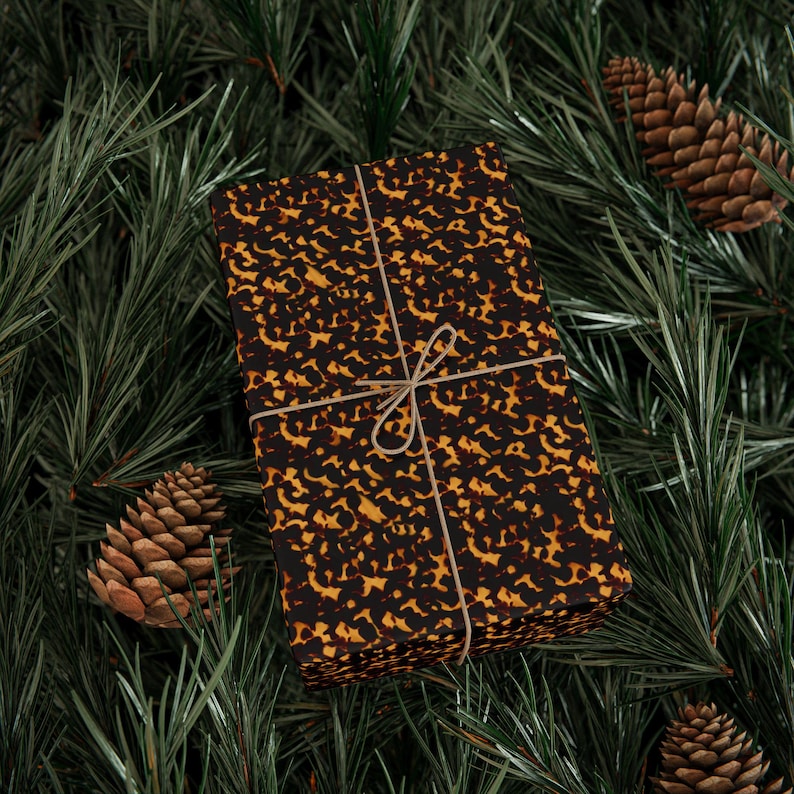 Tortoise Shell Wrapping Paper, 3 Sizes, Satin or Matte Finish image 1