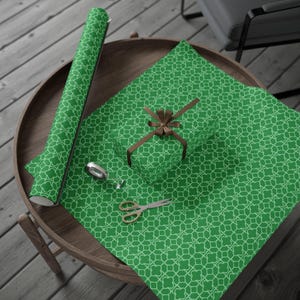 Green Watercolor Bamboo Pattern Wrapping Paper, 3 Sizes, Satin or Matte Finish image 16