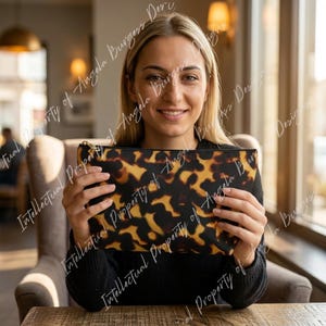 Tortoise Shell MAHJONG Tile  or Dice Bag, Large Fits a Full Set of Tiles