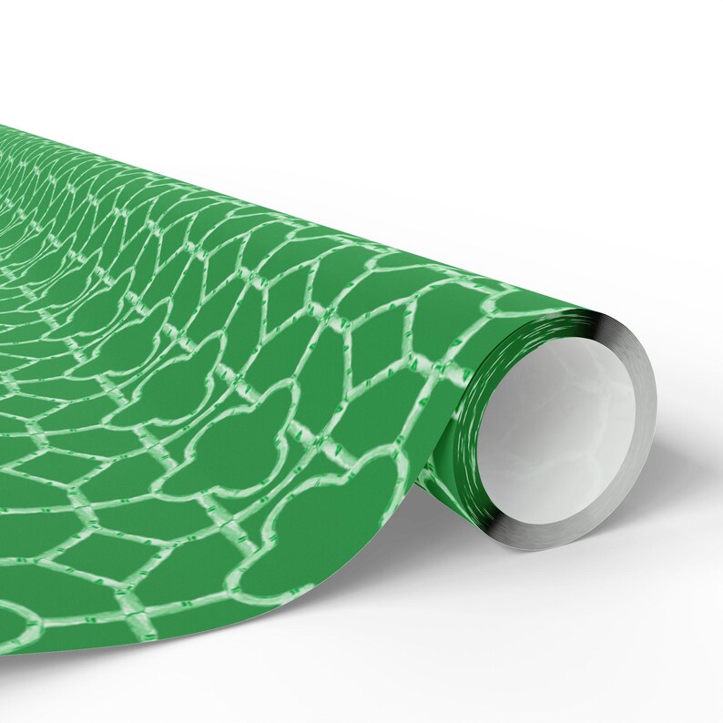 Green Watercolor Bamboo Pattern Wrapping Paper, 3 Sizes, Satin or Matte Finish image 3