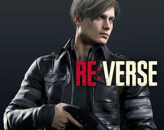 Resident Evil 6 Leon Kennedy Black Leather Jacket – RE6 Game Cosplay Coat for Men - Cosplay Leather Jackets