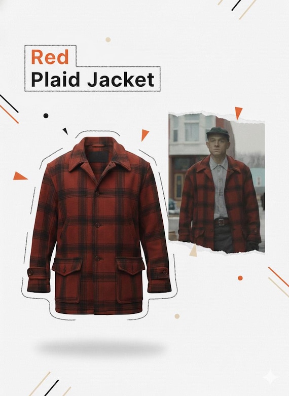 Veste Bûcheron Vintage Ed Gein Années 50 En Laine Melton - Taille XL, Carreaux Rouge, USA