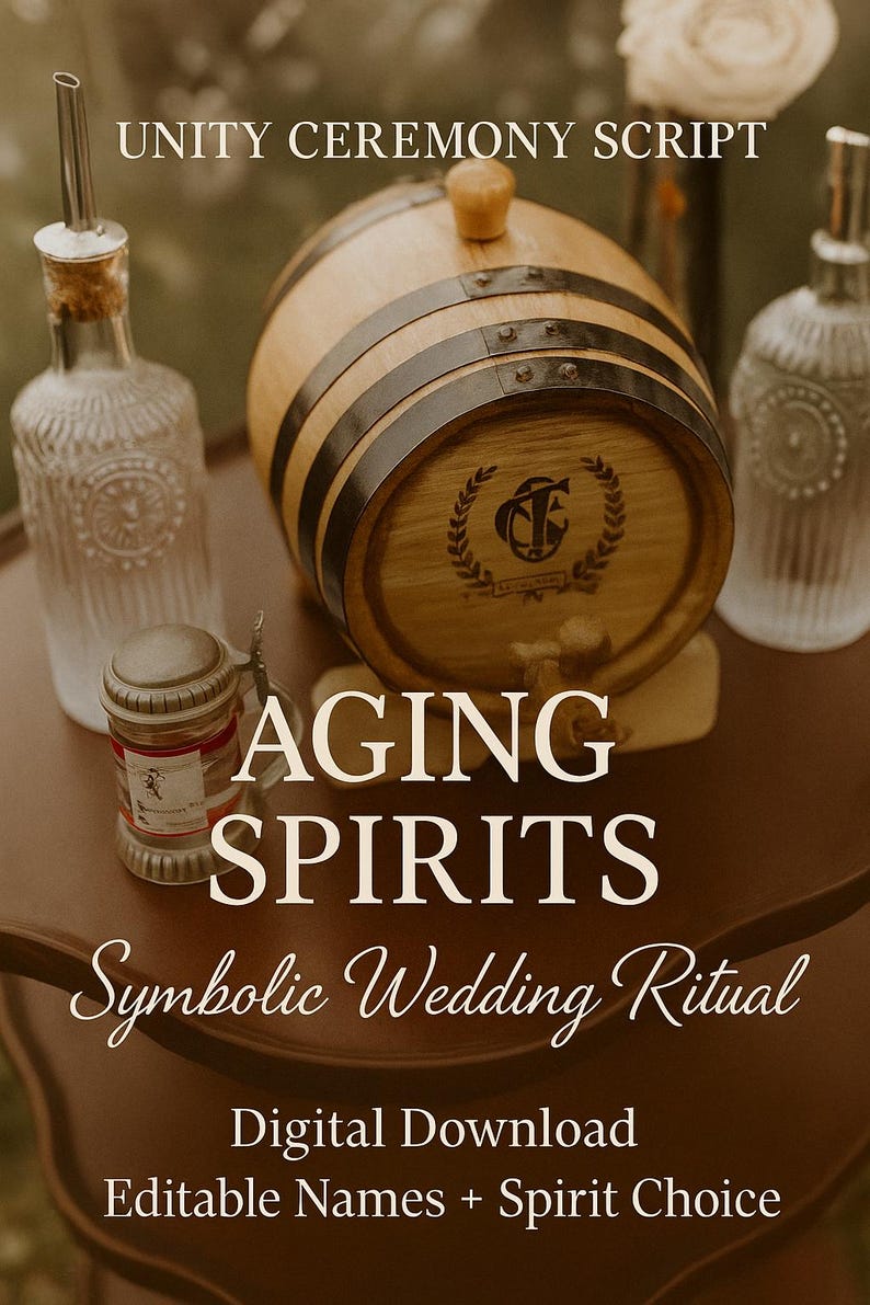 Whiskey Aging Wedding Unity Ceremony Script (digital Download) - Etsy