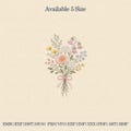 Pastel Wildflower Bouquet Embroidery Design, Cottagecore Floral Arrangement (Digital File) product logo