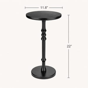 small round side table dimensions 11.8 inch top and 22 inch height