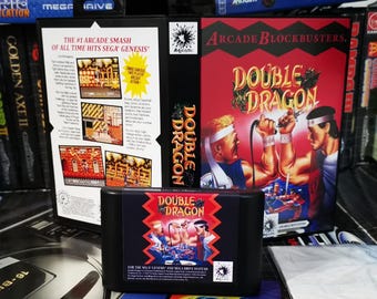 Juego personalizado para MegaDrive PAL de Double Dragon, perfecto para PAL.