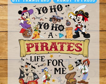 Disney Pirate Crew Transfer: Mickey and Friends Ready to Press