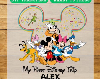 Custom My First Disney Trip DTF Transfer – Mickey and Friends