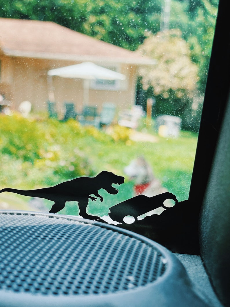T Rex JEEP Easter Egg Vinyl Window Decal Black Tyrannosaurus Etsy