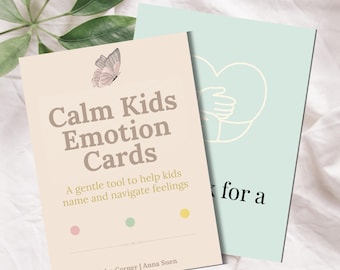 Calm Kids-emotiekaarten • Gevoelens en copingstrategieën (digitale download)