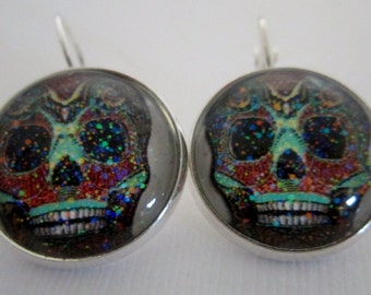 Day O' Dead Sugar Sugar Skulls Star Girl Earrings