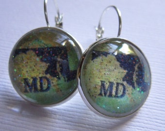 MD-Maryland State Girl Earrings