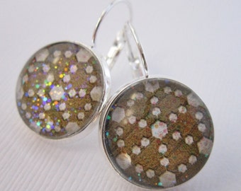 Crop Circle Alien Star Landing Earrings