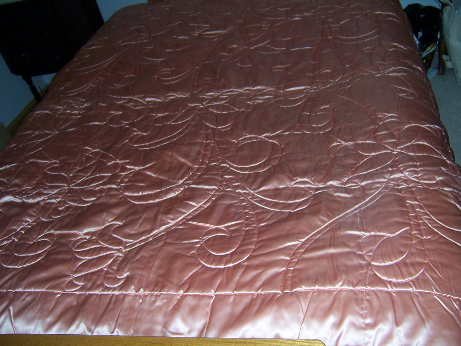 Beautiful Vintage Satin ComforterHOLD Etsy