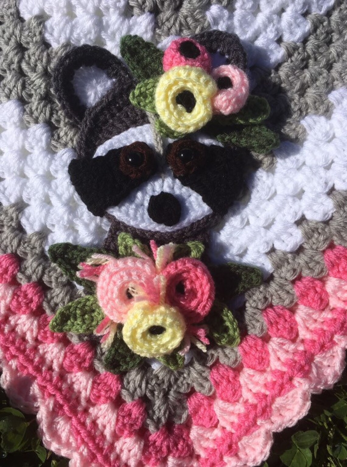 Blanket hobo raccoon Baby Blanket crocheted Hobo Raccoon Etsy