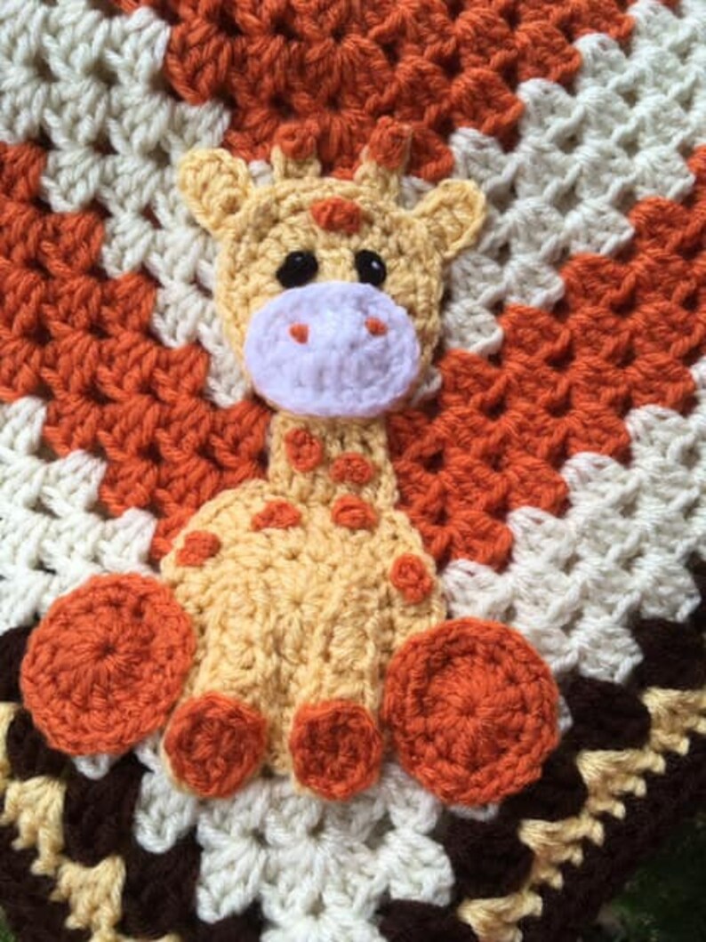 Blanket Giraffe Baby Blanket Crocheted Giraffe Blanket Etsy