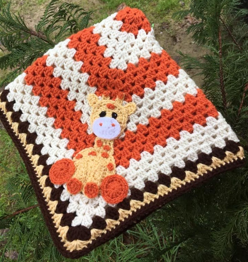 Blanket Giraffe Baby Blanket Crocheted Giraffe Blanket Etsy