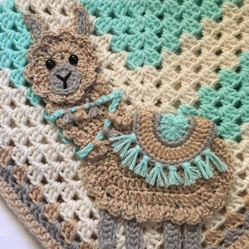 Blanket Llama Baby Blanket Crocheted Llama Blanket Baby Etsy