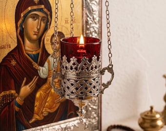 Greckokatolicka lampa wigilijna wisząca 3,9 cala, lampa naftowa, dekoracja ołtarza kościelnego